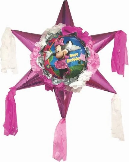 Minnie Mouse Star 3D Pinata 24" inch Decoration Party Birthday Decor Gift