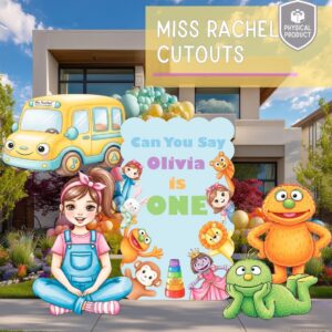 Miss Ms Rachel 4 Foot Coroplast Cutout Yard Sign Life Size Prop Decoration Party Birthday