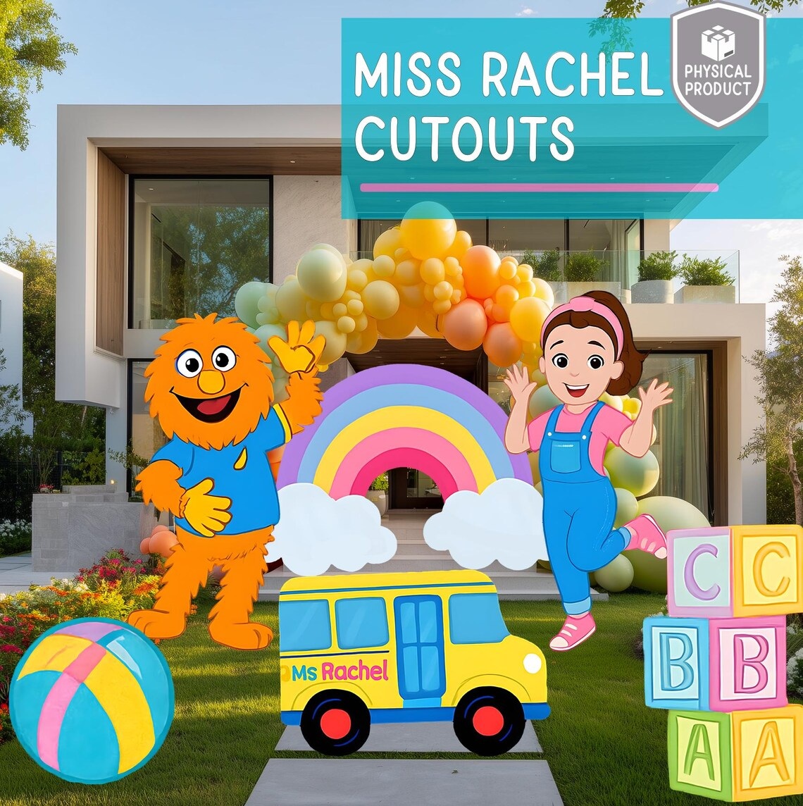 Rachel Miss Rachel Ms Mrs 3 Foot Coroplast Cutout Yard Sign Life Size Prop Decoration Party Birthday