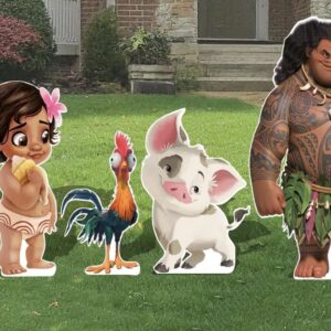 Moana Characters Coroplast Cutout Yard Sign Life Size Prop Decoration Party Birthday