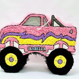 Monster Truck Pink Personalized 3D Pinata 24" inch Decoration Party Birthday Decor Gift