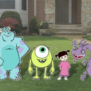 Monsters Inc Characters Coroplast Cutout Yard Sign Life Size Prop Decoration Party Birthday
