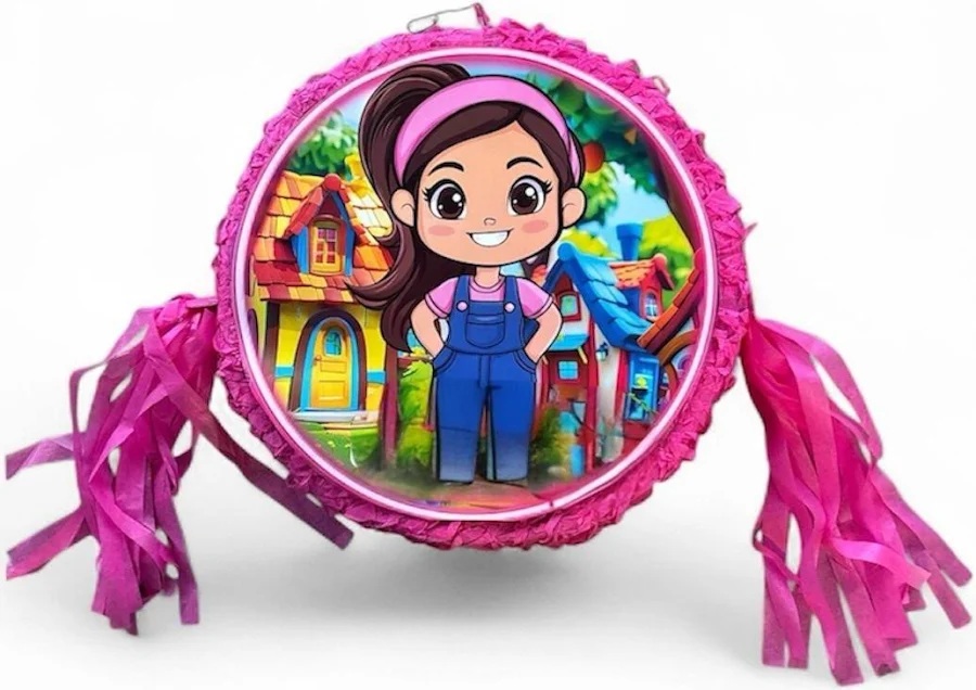 Ms Rachel Chibi Round 3D Pinata 24" inch Decoration Party Birthday Decor Gift