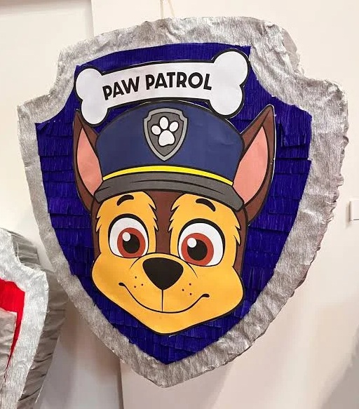 Paw Patrol Chase Face 3D Pinata 24" inch Decoration Party Birthday Decor Gift