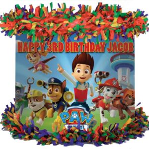 Paw Patrol Personalized Name 3D Pinata 24" inch Decoration Party Birthday Decor Gift