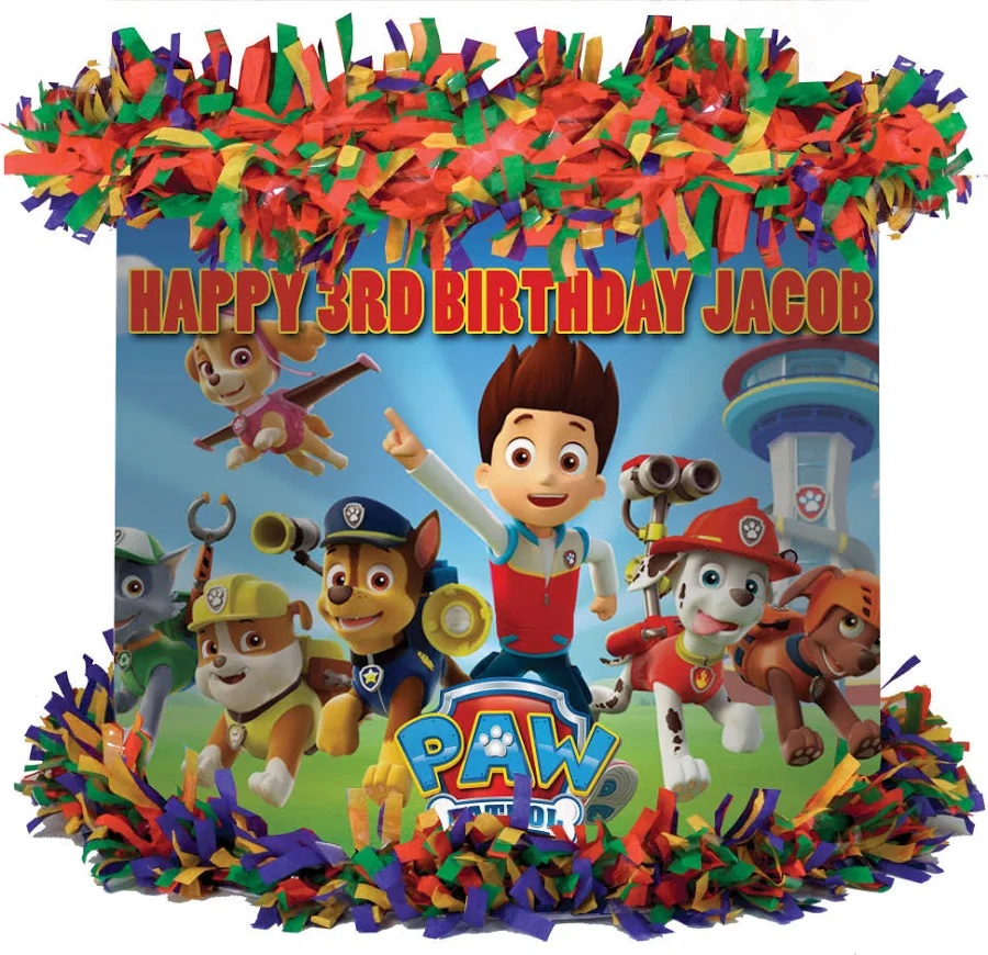 Paw Patrol Personalized Name 3D Pinata 24" inch Decoration Party Birthday Decor Gift