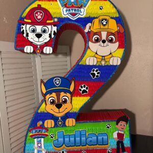 Paw Patrol Custom Number Personalized 3D Pinata 24" inch Decoration Party Birthday Decor Gift