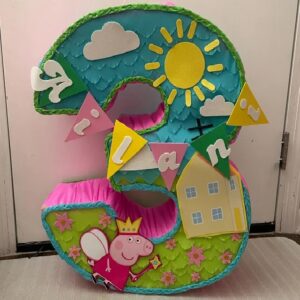 Fairy Princess Peppa Pig Custom Number Personalized 3D Pinata 24" inch Decoration Party Birthday Decor Gift