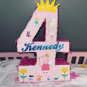 Peppa Pig Princess Fairy Custom Number 3D Pinata 24" inch Decoration Party Birthday Decor Gift