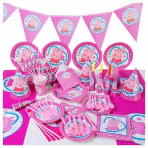 Peppa Pig Fairy Princess Birthday Party Supplies Plates Cake Toppers Cups Banner Party Favors
