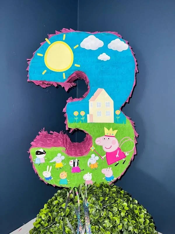 Peppa Pig Custom Number 3D Pinata 24" inch Decoration Party Birthday Decor Gift