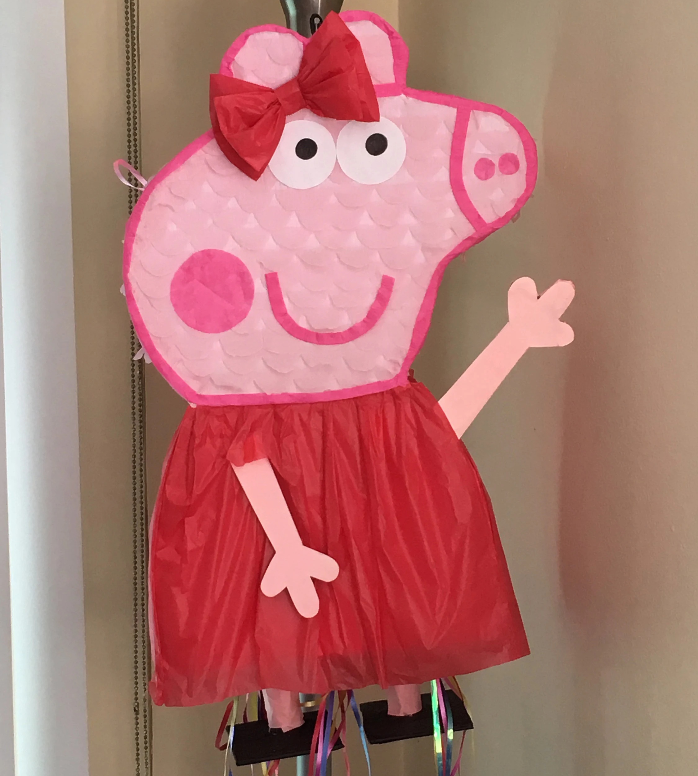Peppa Pig Red Bow Dress 3D Pinata 24" inch Decoration Party Birthday Decor Gift