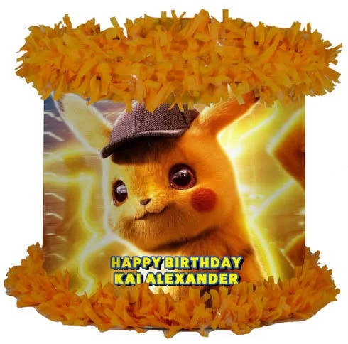 Pokemon Pikachu Movie Personalized 3D Pinata 24" inch Decoration Party Birthday Decor Gift