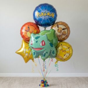 Pokemon Bulbasaur Foil 3D Balloon Bouquet 6 Pcs Decoration Party Birthday Decor Gift