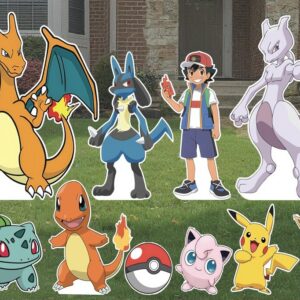 Pokemon Characters Coroplast Cutout Yard Sign Life Size Prop Decoration Party Birthday
