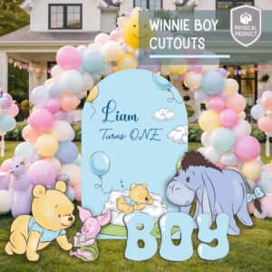 Winnie the Pooh Baby Boy 4 Foot Coroplast Cutout Yard Sign Life Size Prop Decoration Party Birthday Baby Shower