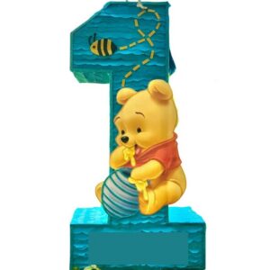 Winnie the Pooh Baby eating Honey Blue Number 3D Pinata 24" inch Decoration Party Birthday Decor Gift