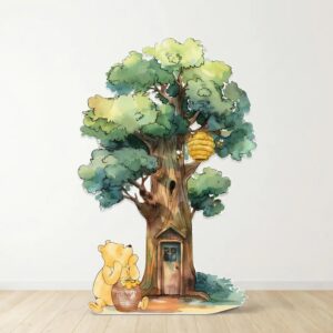 Classic Winnie the Pooh Treehouse 5 Foot Coroplast Cutout Yard Sign Life Size Prop Decoration Party Birthday