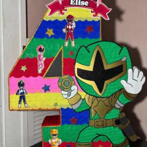 Power Rangers Number Personalized 3D Pinata 24" inch Decoration Party Birthday Decor Gift