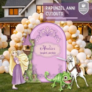 Princess Rapunzel Tangled 4 Foot Coroplast Cutout Yard Sign Life Size Prop Decoration Party Birthday
