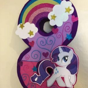 My Little Pony Rarity Number 3D Pinata 24" inch Decoration Party Birthday Decor Gift