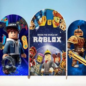 Roblox Game Fabric Arch Cover Backdrop Background 7.2ft by 4ft Life Size Prop Decoration Party Birthday