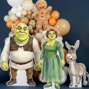 Shrek Characters Coroplast Cutout Yard Sign Life Size Prop Decoration Party Birthday
