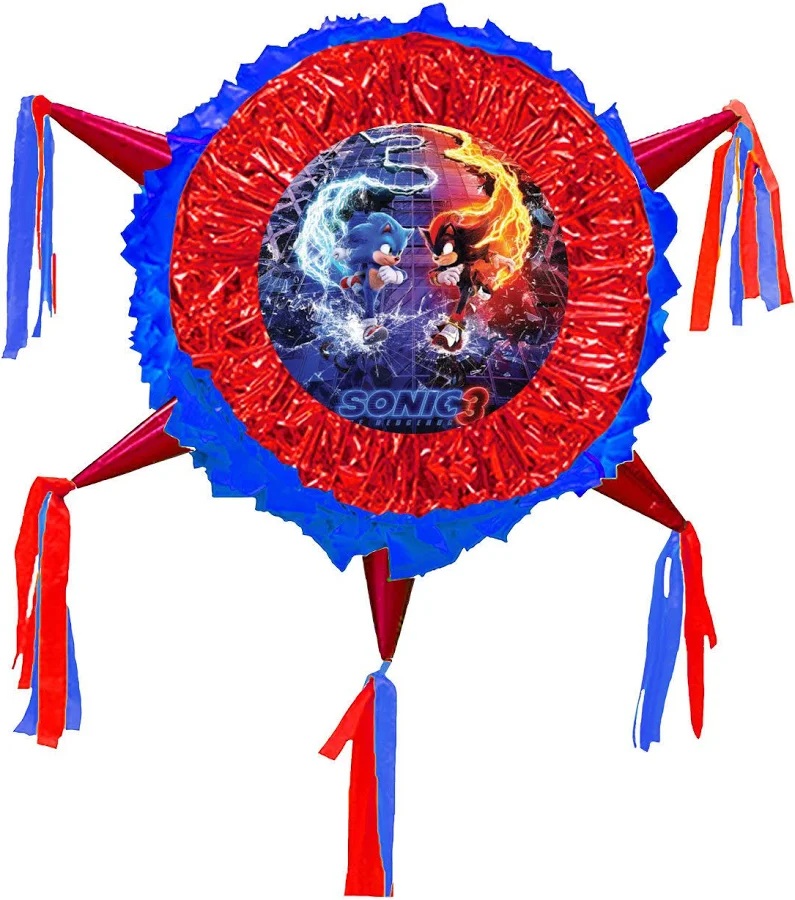 Sonic the Hedgehog Movie 3 Shadow Sonic Running 3D Pinata 24" inch Decoration Party Birthday