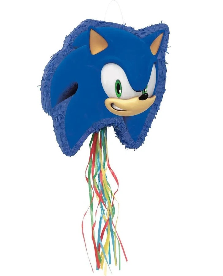 Sonic the Hedgehog Face 3D Pinata 24" inch Decoration Party Birthday
