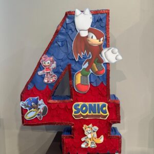 Sonic the Hedgehog Characters Number 3D Pinata 24" inch Decoration Party Birthday