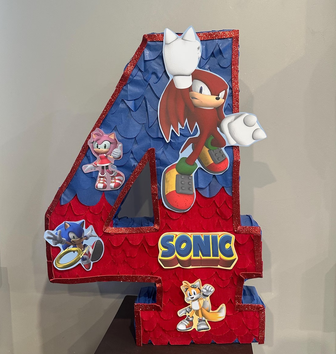Sonic the Hedgehog Characters Number 3D Pinata 24" inch Decoration Party Birthday