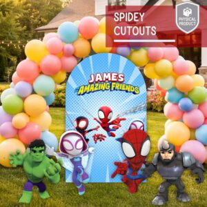 Spidey and his Amazing Friends 3 Foot Coroplast Cutout Yard Sign Life Size Prop Decoration Party Birthday