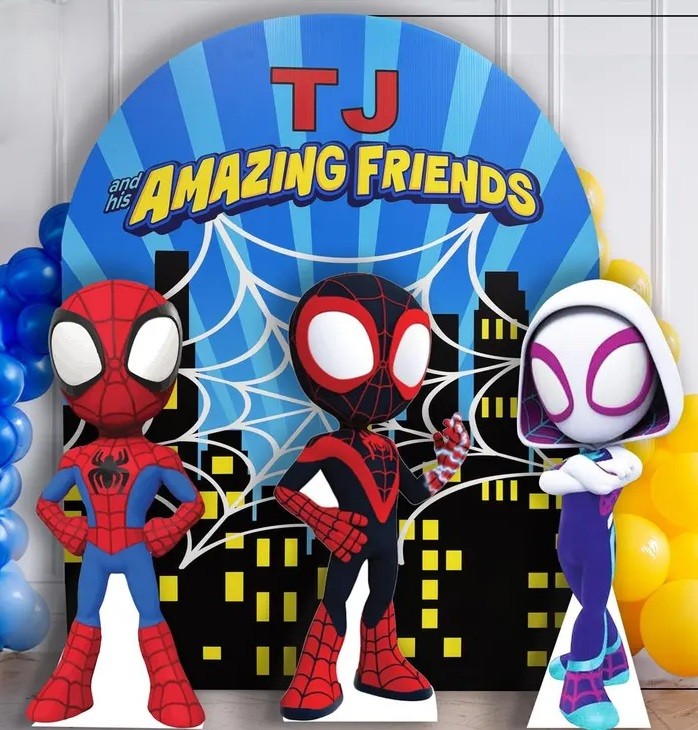 Spidey Amazing Friends Coroplast Cutout Yard Sign Life Size Prop Decoration Party Birthday