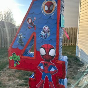 Spidey Amazing Friends Custom Number 3D Pinata 24" inch Decoration Party Birthday Decor Gift