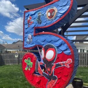 Spidey Amazing Friends Spiderman Spin Number 3D Pinata 24" inch Decoration Party Birthday Decor Gift