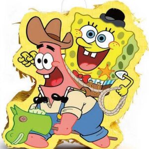 SpongeBob and Patrick Rodeo 3D Pinata 24" inch Decoration Party Birthday Decor Gift