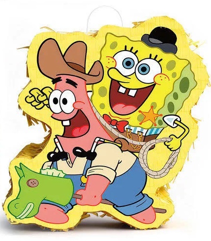 SpongeBob and Patrick Rodeo 3D Pinata 24" inch Decoration Party Birthday Decor Gift