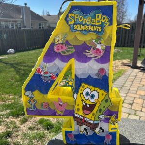 SpongeBob SquarePants Custom Number 3D Pinata 24" inch Decoration Party Birthday Decor Gift