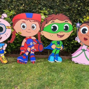 Super Why Characters Coroplast Cutout Yard Sign Life Size Prop Decoration Party Birthday