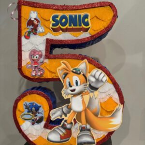 Sonic the Hedgehog Modern Tails and Friends Number 3D Pinata 24" inch Decoration Party Birthday