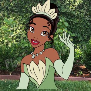 Princess Tiana Bust 3 Foot Coroplast Cutout Yard Sign Life Size Prop Decoration Party Birthday