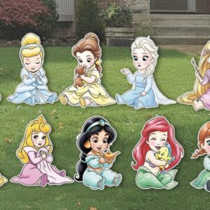 Princesses Toddlers Babies Characters Coroplast Cutout Yard Sign Life Size Prop Decoration Party Birthday