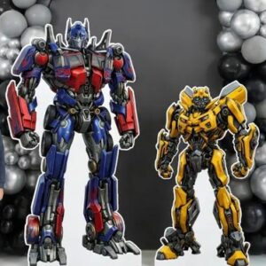 Transformers Optimus Prime Bumblebee Coroplast Cutout Yard Sign Life Size Prop Decoration Party Birthday