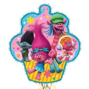 Trolls Poppy and Friends Cupcake Shaped 3D Pinata 24" inch Decoration Party Birthday Decor Gift