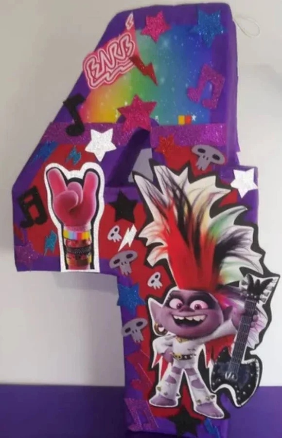 Trolls Barb Custom Number 3D Pinata 24" inch Decoration Party Birthday Decor Gift