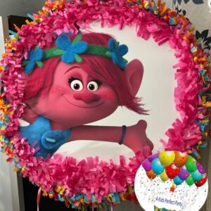 Trolls Poppy Colorful Round 3D Pinata 24" inch Decoration Party Birthday Decor Gift