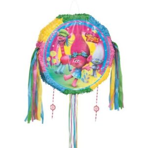 Trolls Poppy and Friends Round Shaped 3D Pinata 24" inch Decoration Party Birthday Decor Gift