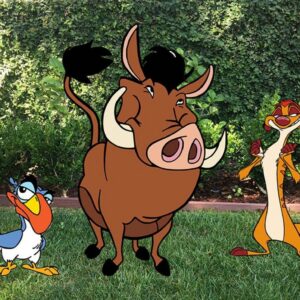 Lion King Zazu Pumbaa Timon Coroplast Cutout Yard Sign Life Size Prop Decoration Party Birthday