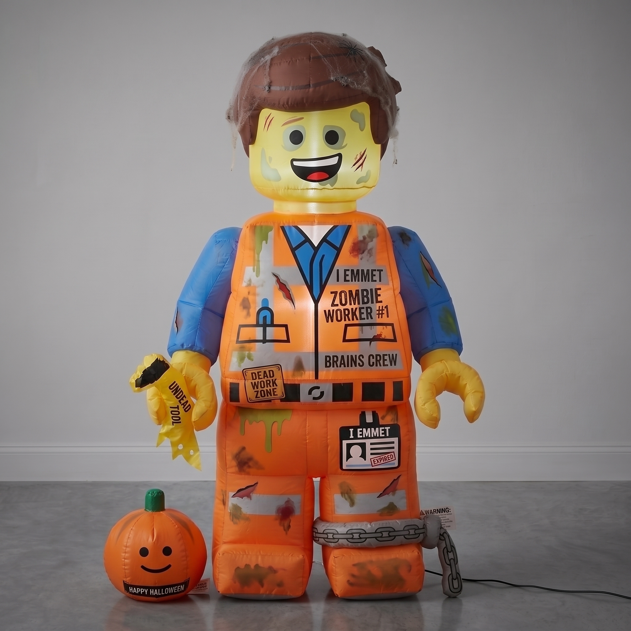 Lego Movie Emmet Inflatable Yard 6' Foot Decoration Party Prop Sign Halloween