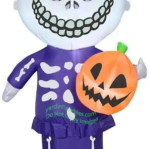 Nightmare before Christmas Barrel with mask Inflatable Yard 4' Foot Decoration Party Prop Sign Halloween